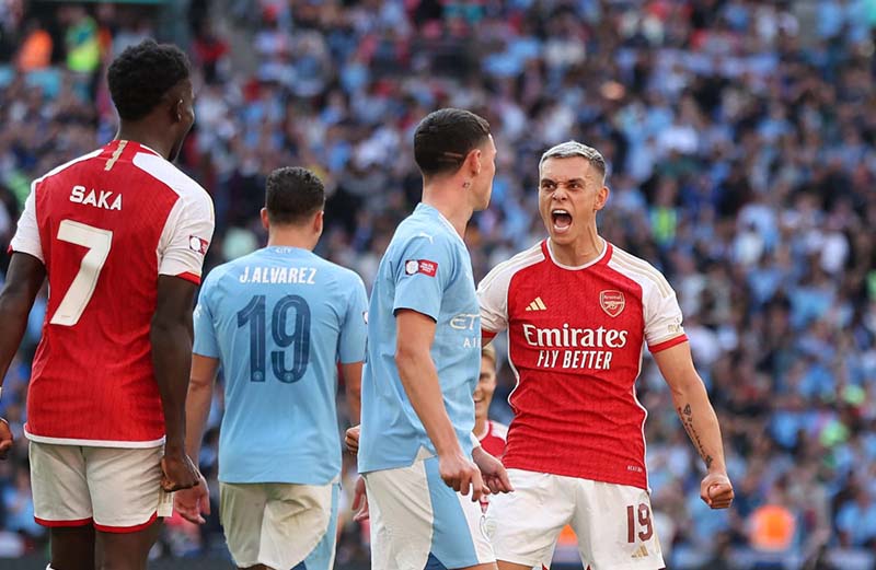 Số liệu thống kê về Man City gặp Arsenal chi tiết